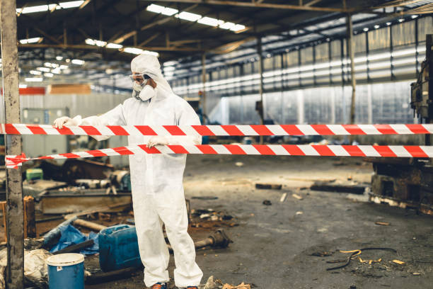 Professional Biohazard Cleanup technician working in Malta, IL